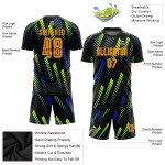 Custom Black Gold Sublimation Soccer Uniform Jersey Custom Black Gold Sublimation Soccer Uniform Jersey