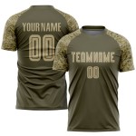 Custom Olive Vegas Gold-Camo Sublimation Salute To Service Soccer Uniform Jersey Custom Olive Vegas Gold-Camo Sublimation Salute To Service Soccer Uniform Jersey